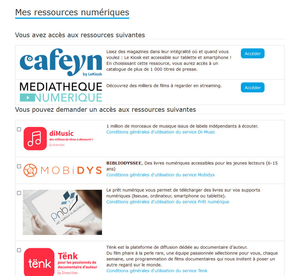 ressources numériques capture décran 